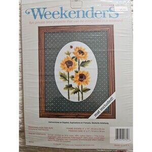 Weekenders Reaching for the Sun Sunflowers Cross Stitch Needlecraft Kit